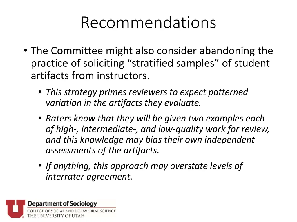 recommendations 3