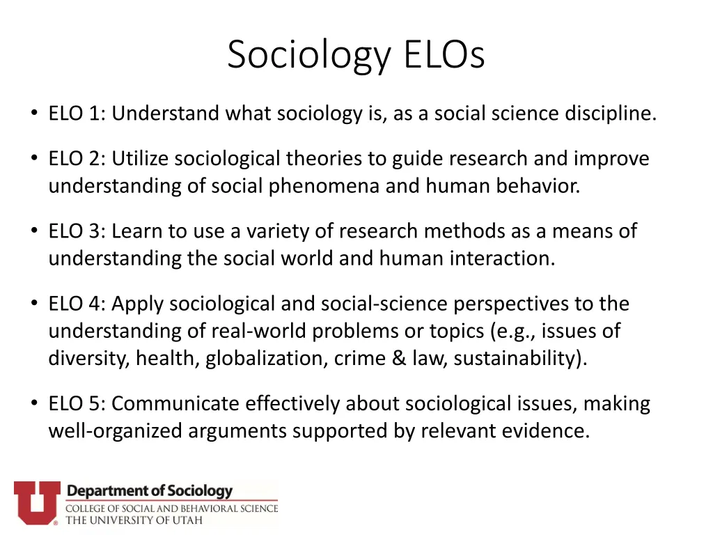 sociology elos