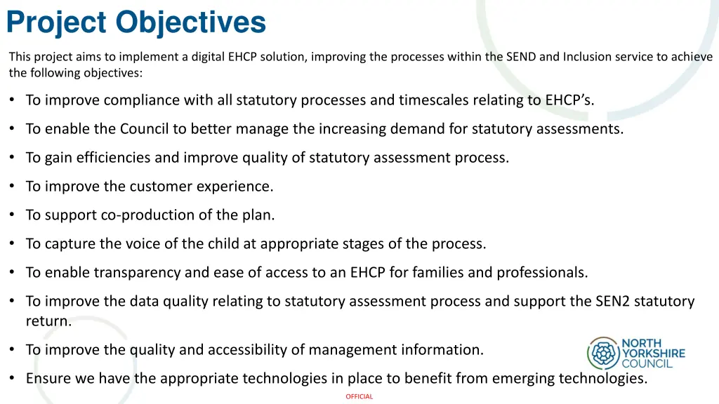project objectives