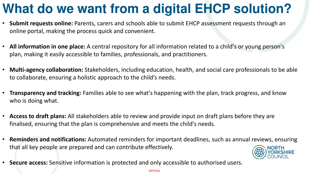 what do we want from a digital ehcp solution