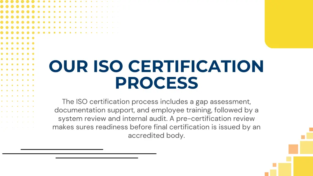 our iso certification process