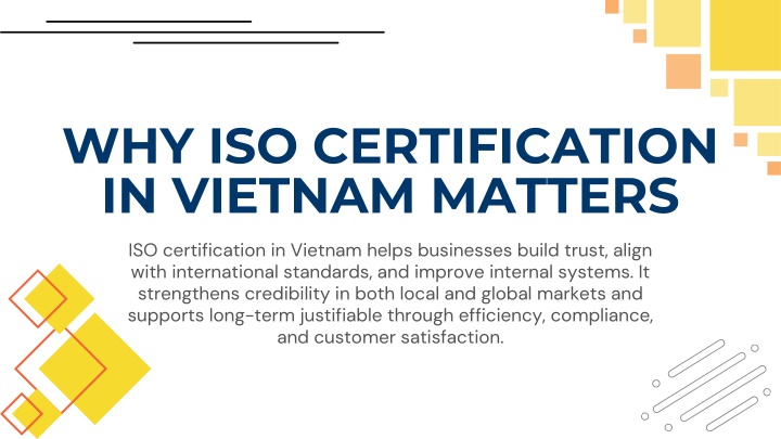 why iso certification in vietnam matters