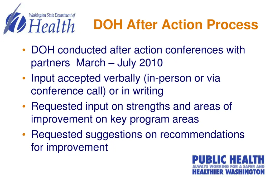 doh after action process