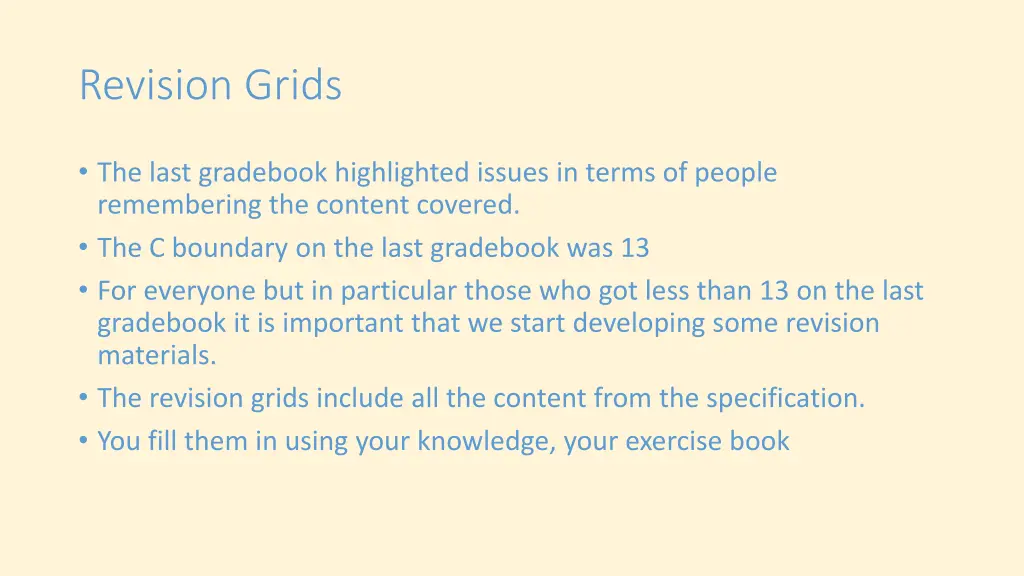revision grids
