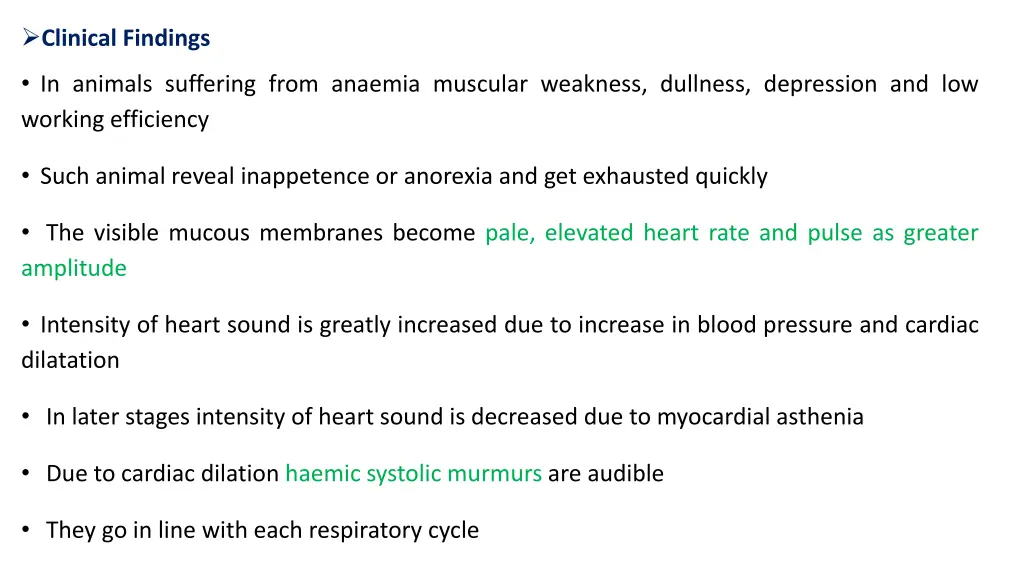 clinical findings