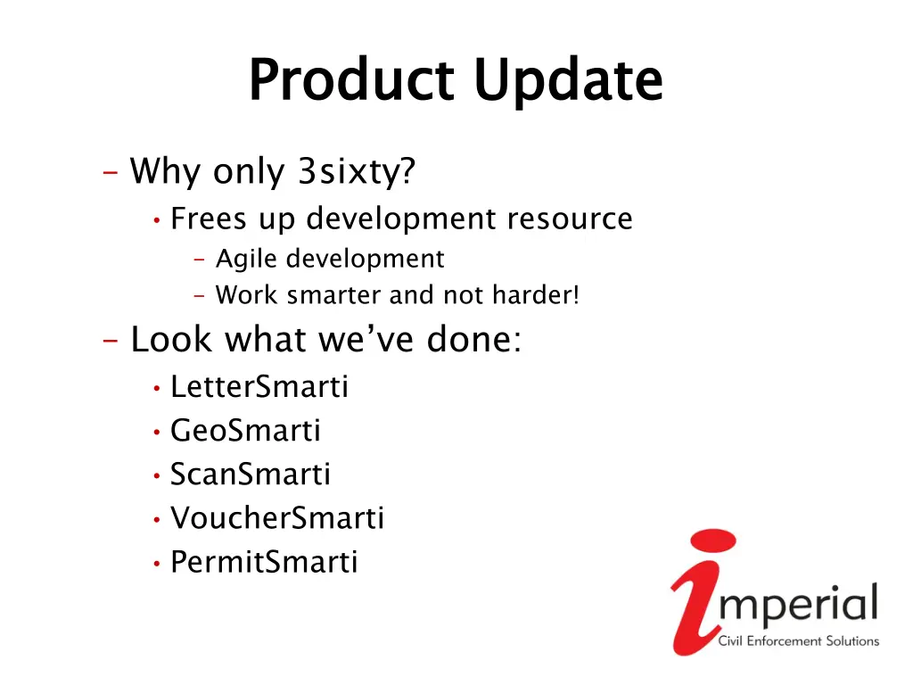 product update