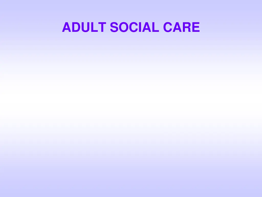 adult social care