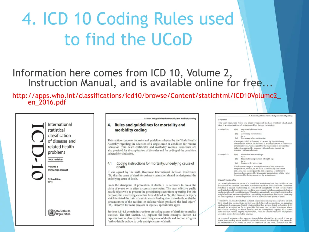 4 icd 10 coding rules used to find the ucod