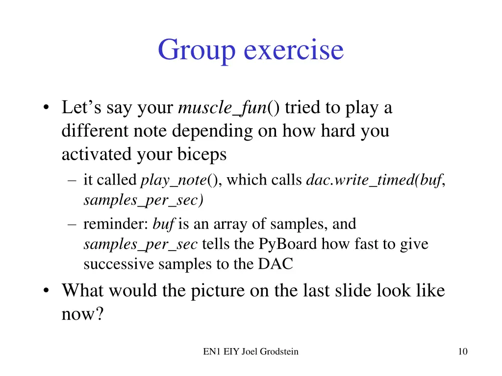 group exercise