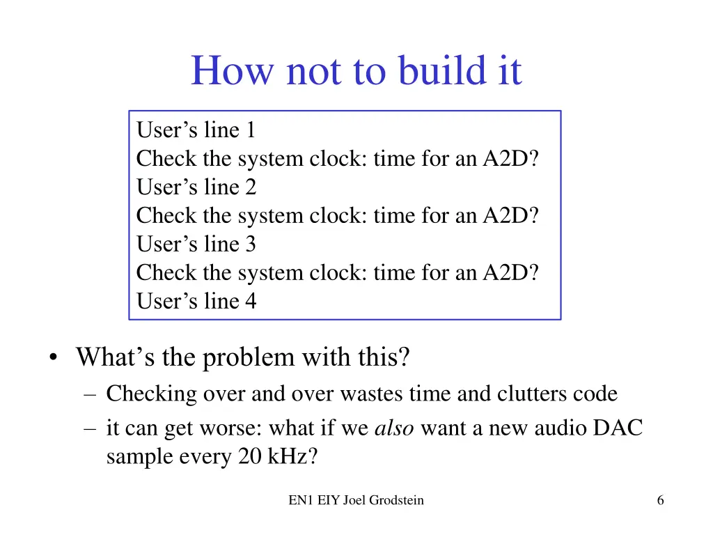 how not to build it