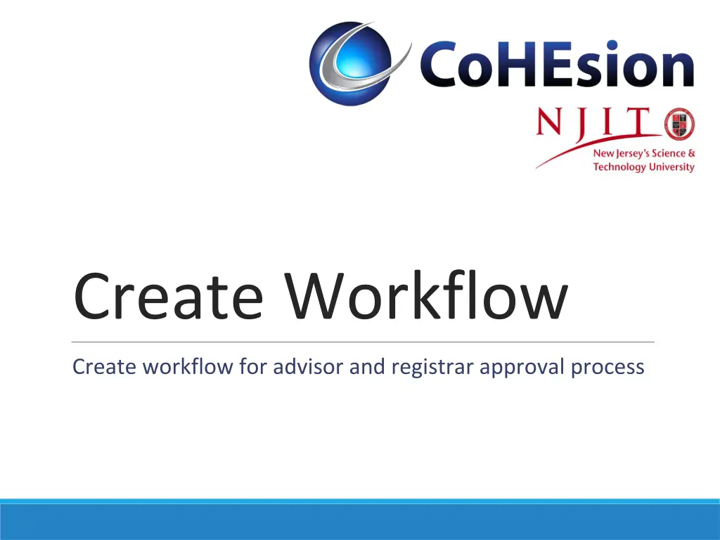 create workflow