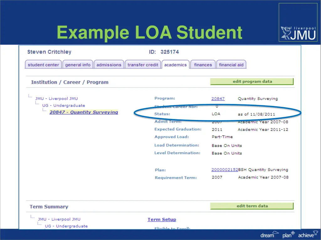 example loa student