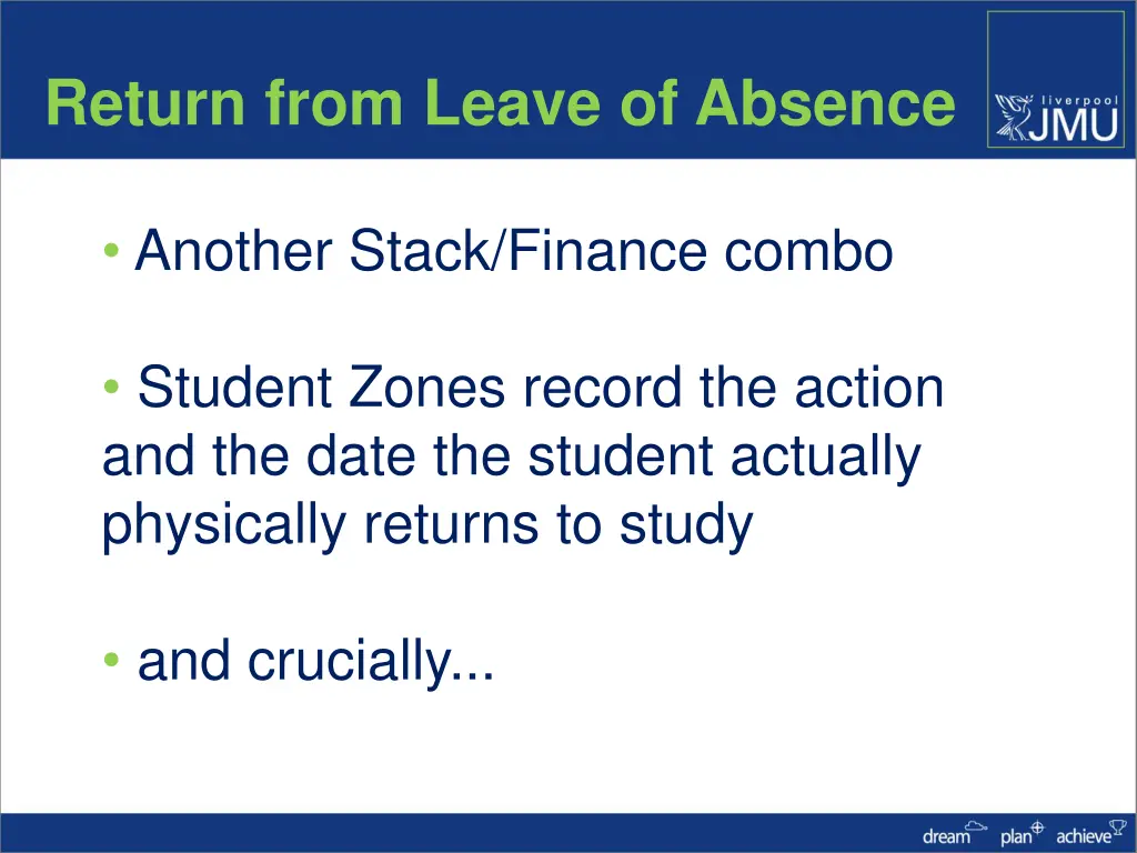 return from leave of absence