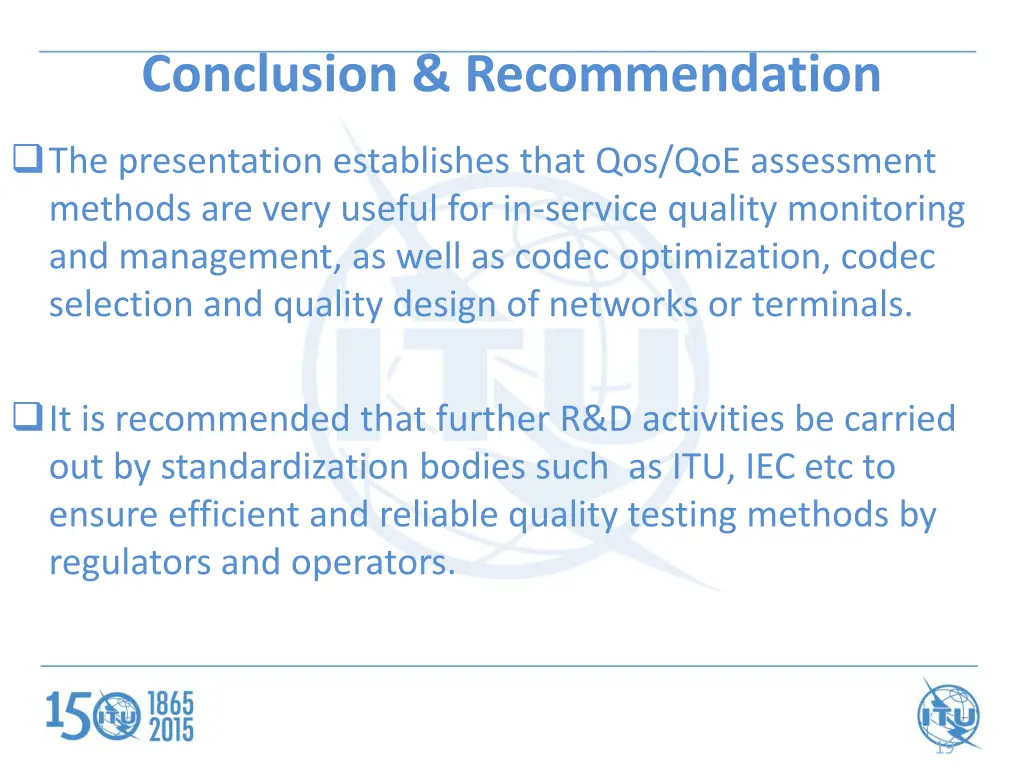 conclusion recommendation