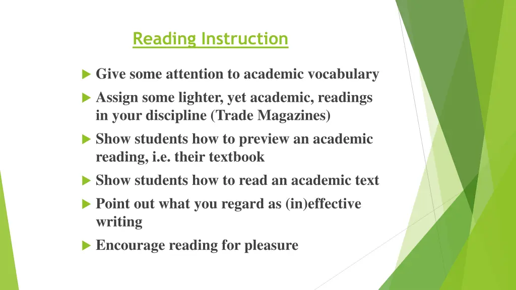 reading instruction