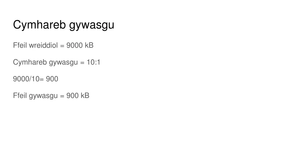 cymhareb gywasgu 1