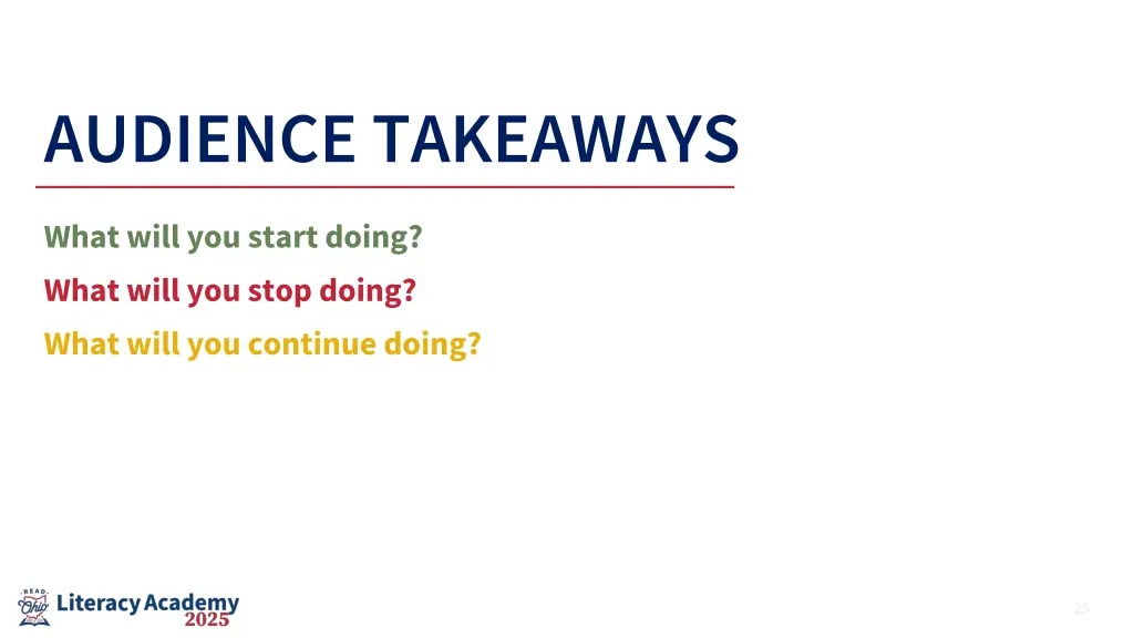 audience takeaways