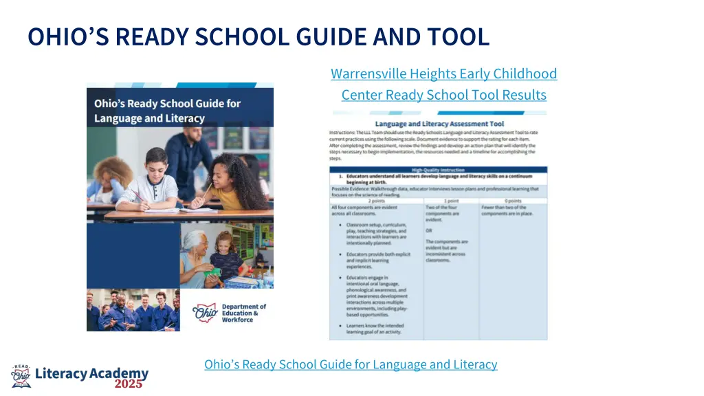 ohio s ready school guide and tool