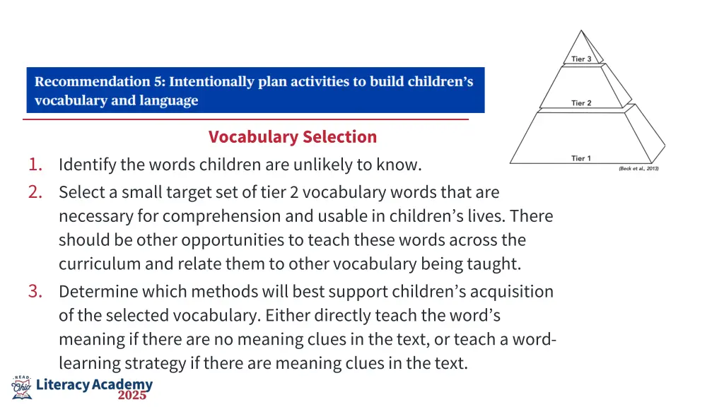 vocabulary selection