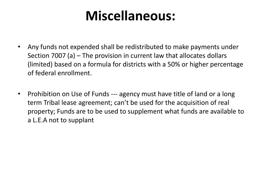 miscellaneous