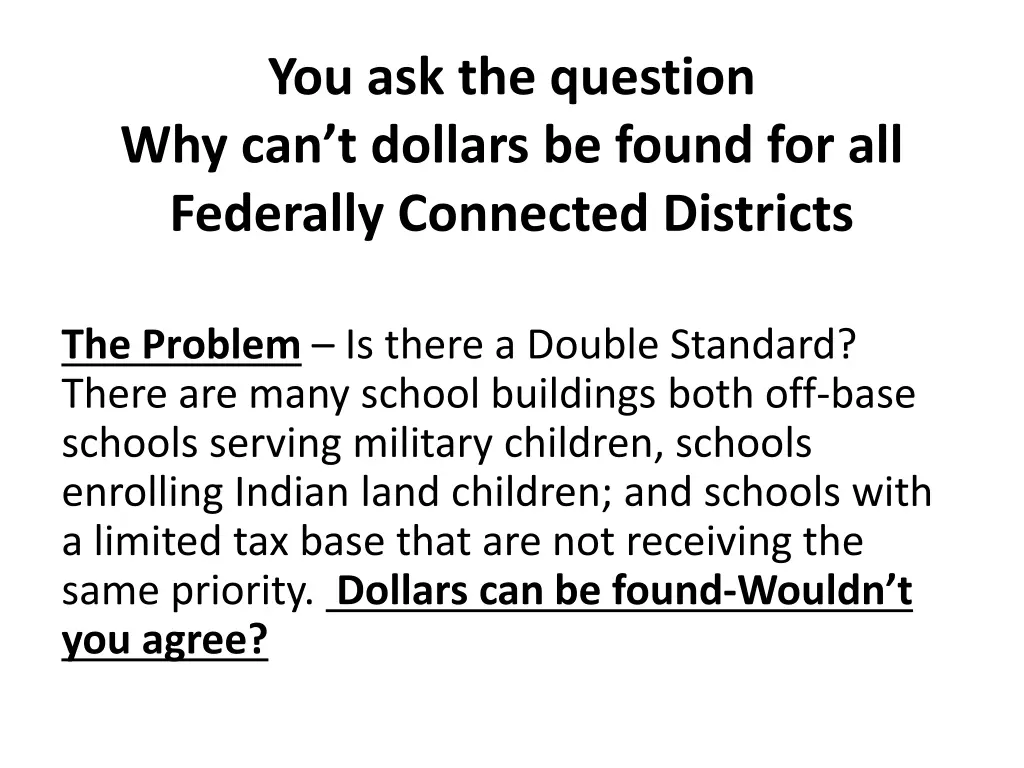 you ask the question why can t dollars be found