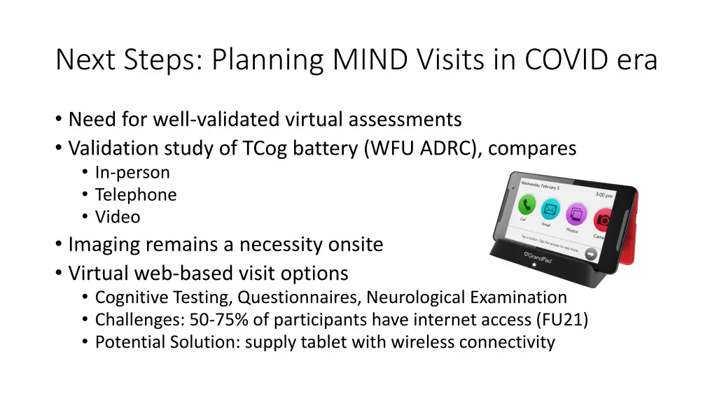 next steps planning mind visits in covid era