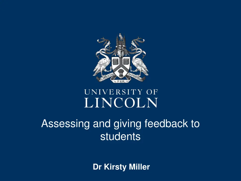 assessing and giving feedback to students