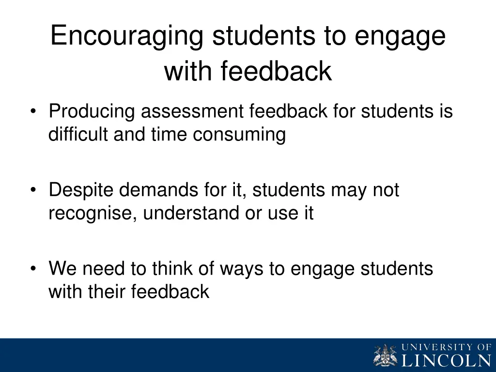 encouraging students to engage with feedback