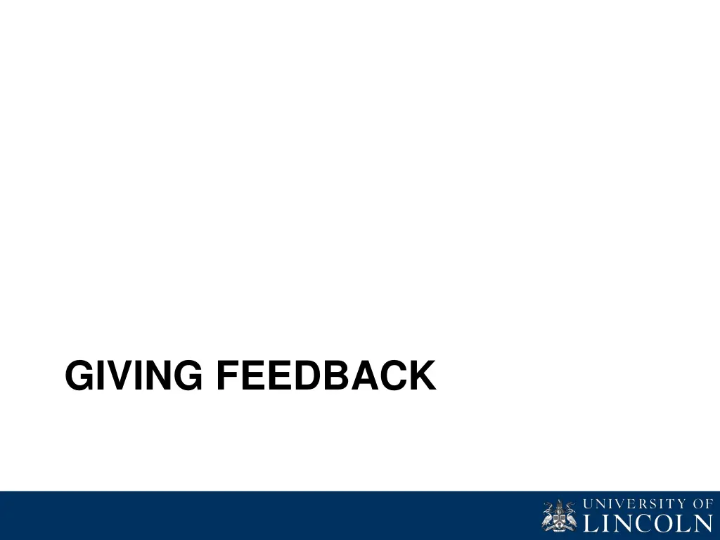giving feedback
