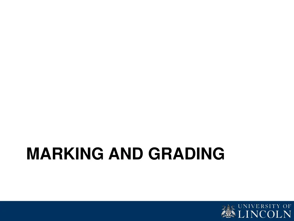 marking and grading