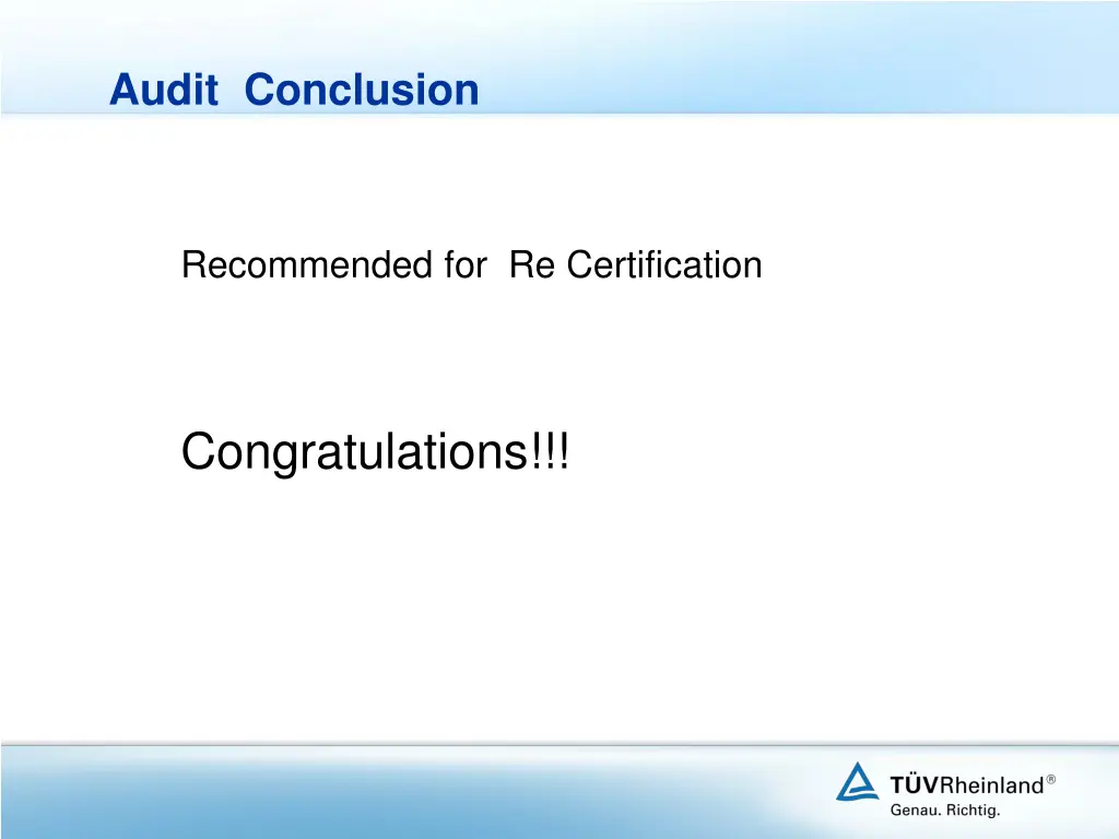 audit conclusion