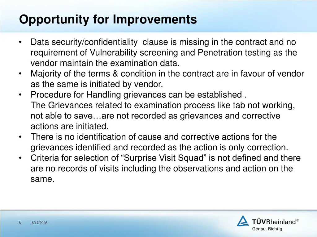opportunity for improvements 1