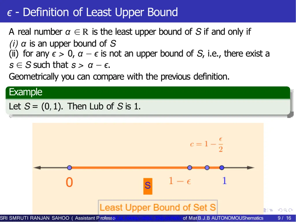 definition of least upper bound
