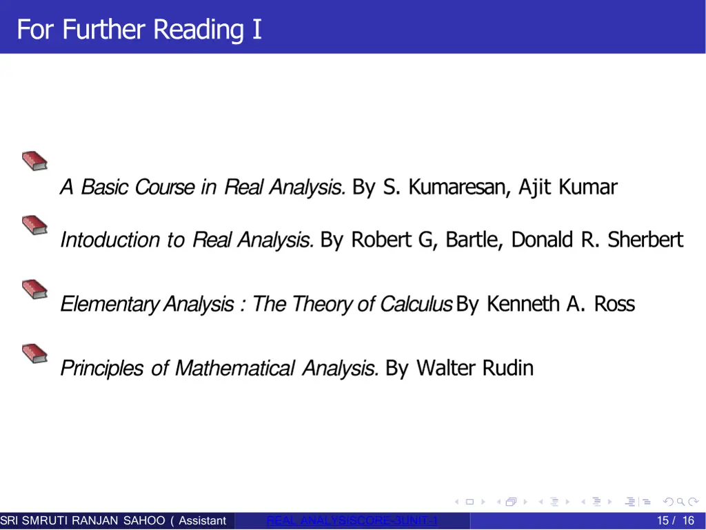 for further reading i