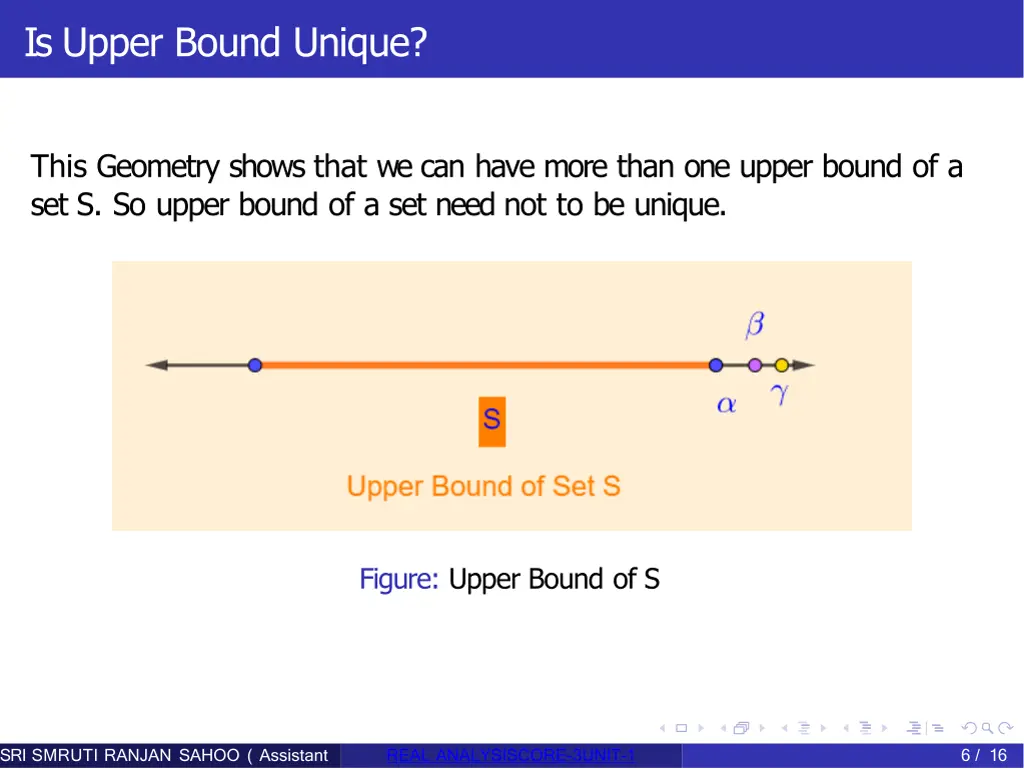 is upper bound unique