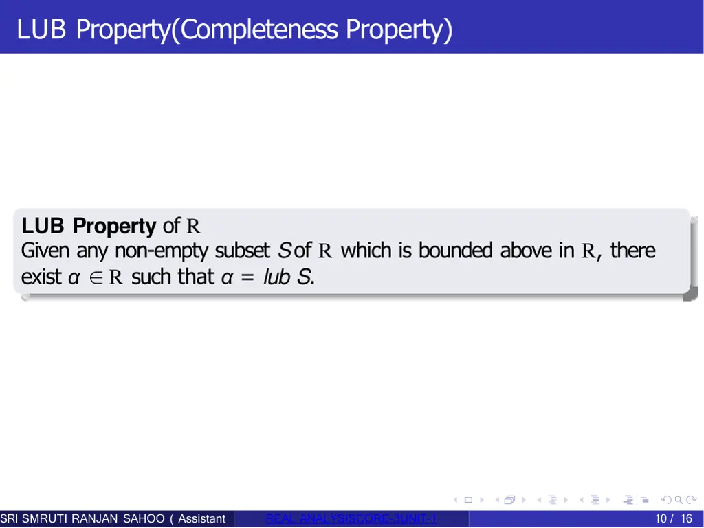 lub property completeness property
