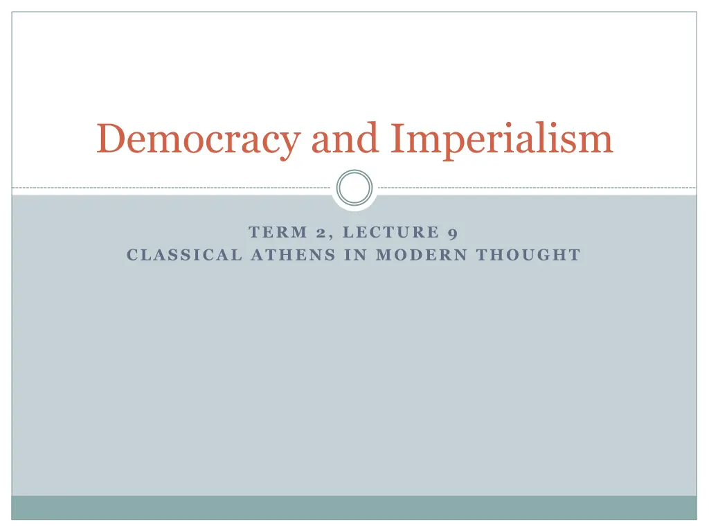 democracy and imperialism