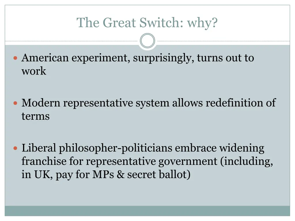 the great switch why