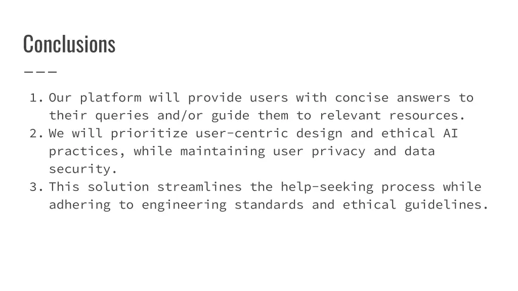 conclusions