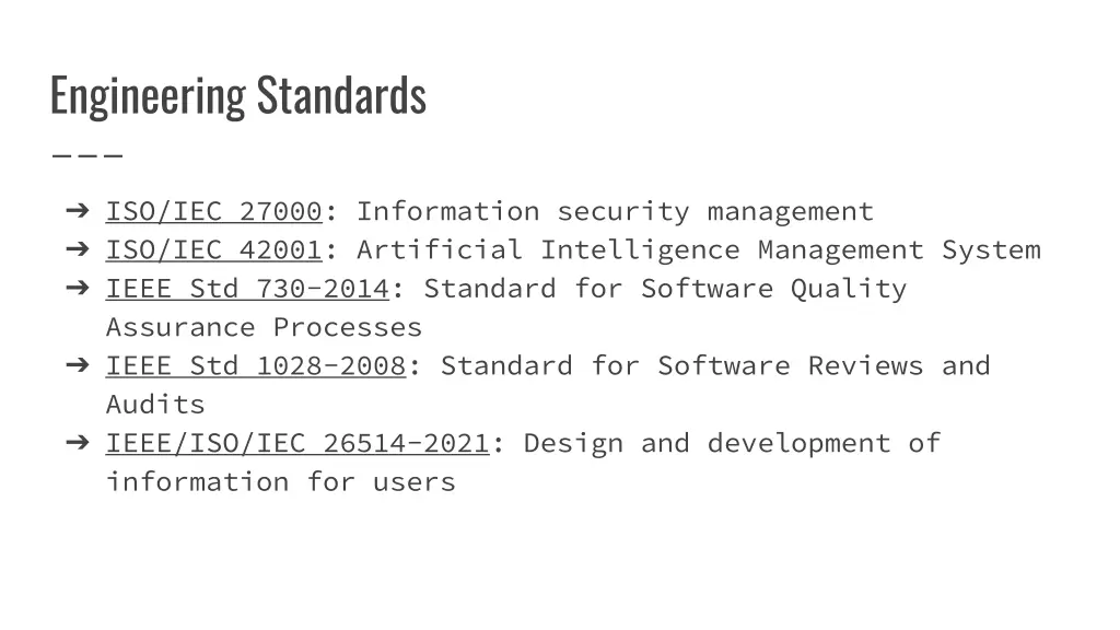 engineering standards