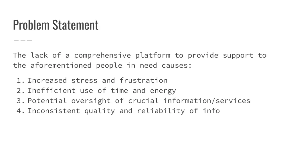 problem statement