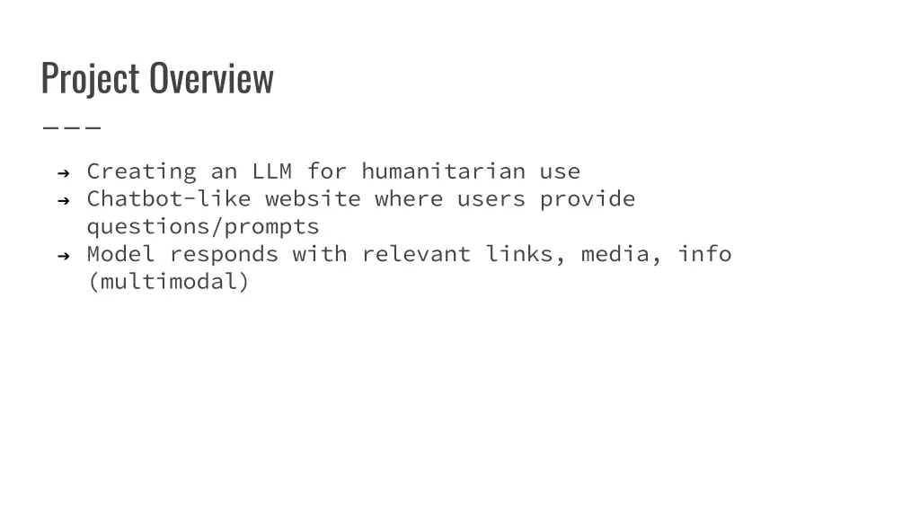 project overview
