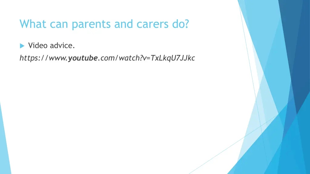what can parents and carers do 3