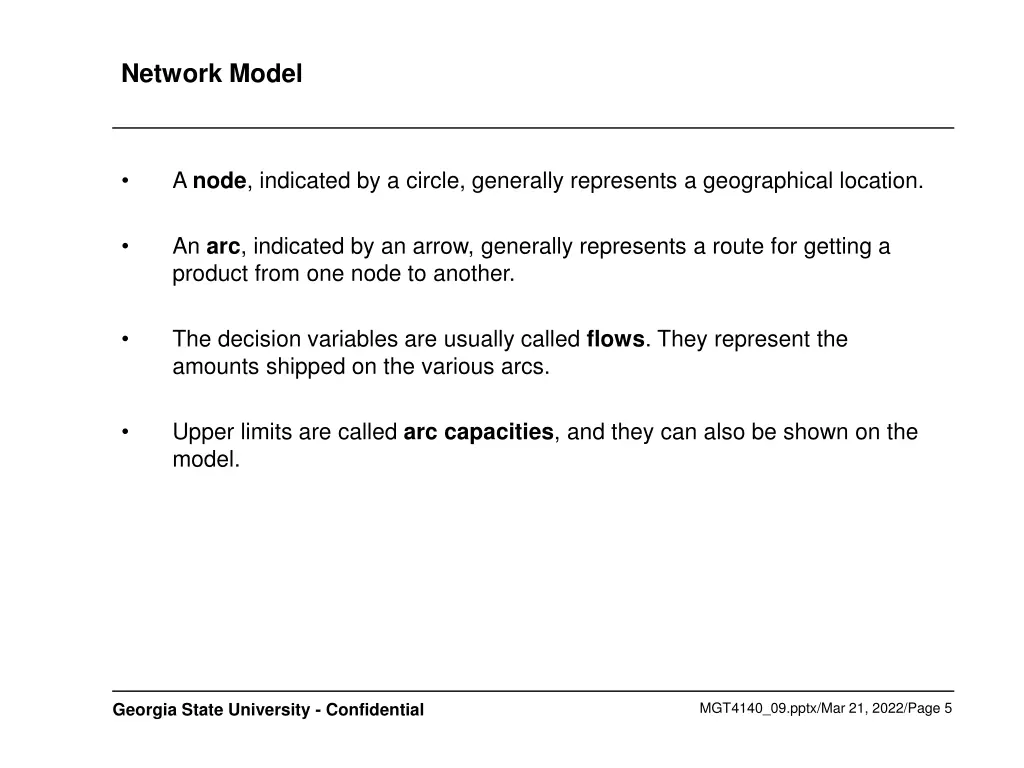 network model 1