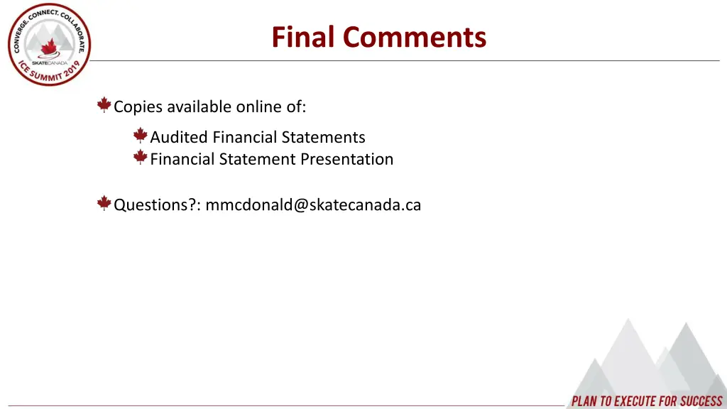 final comments