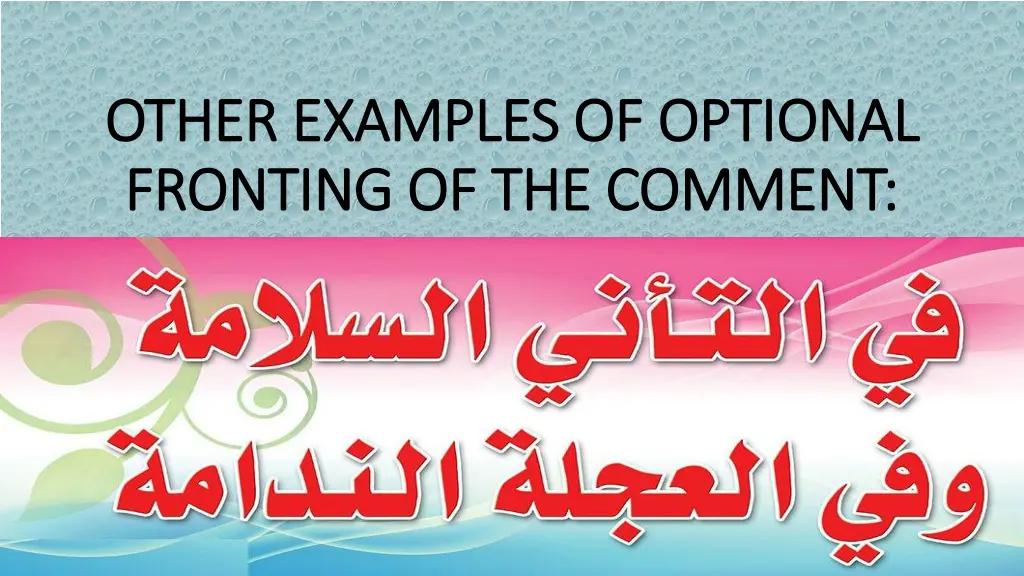other examples of optional other examples