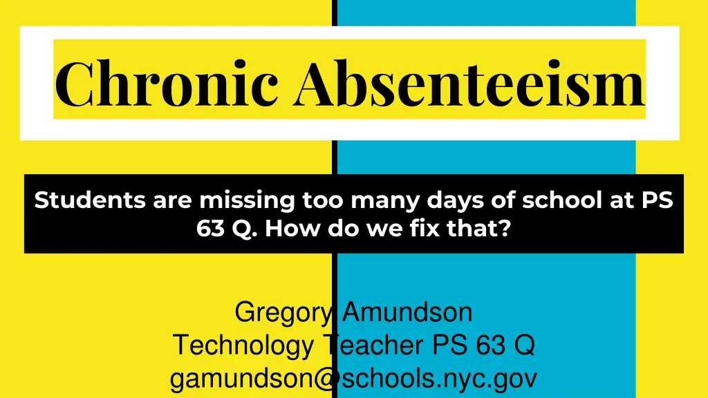 chronic absenteeism