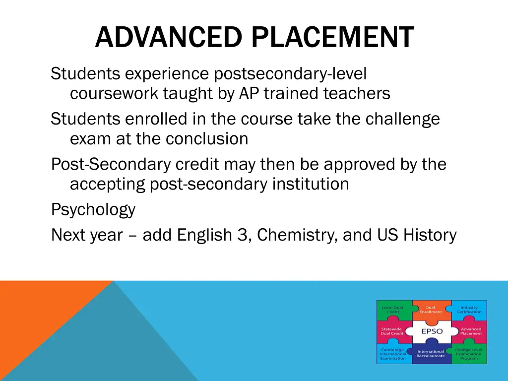 advanced placement students experience