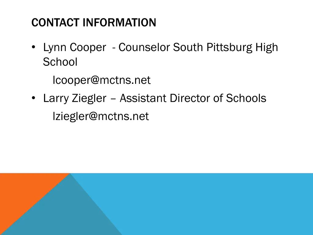 contact information