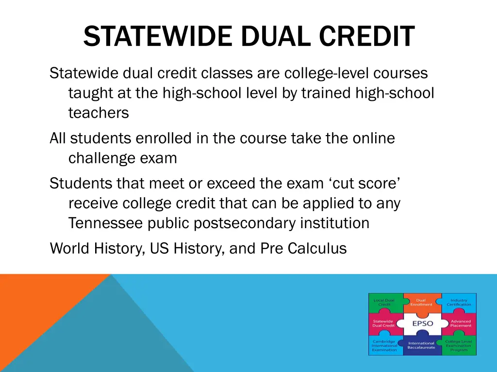 statewide dual credit